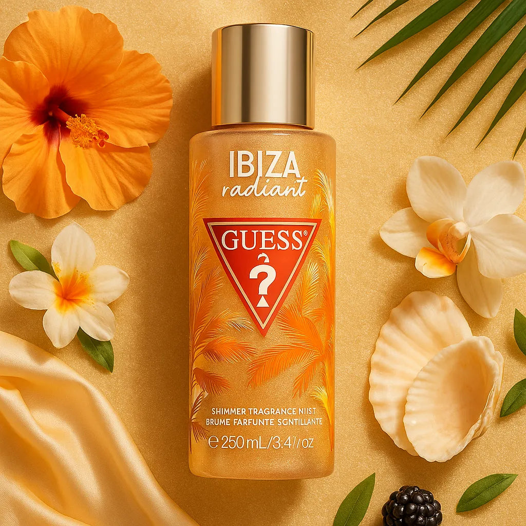 Guess Ibiza – Spray de corp cu sclipici și parfum exotic 250ml
