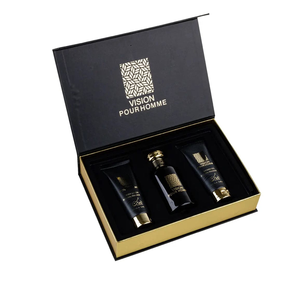 Set Cadou Barbati- Masculin Leather Parfum, Gel De Dus, Lotiune de corp, Riiffs-0