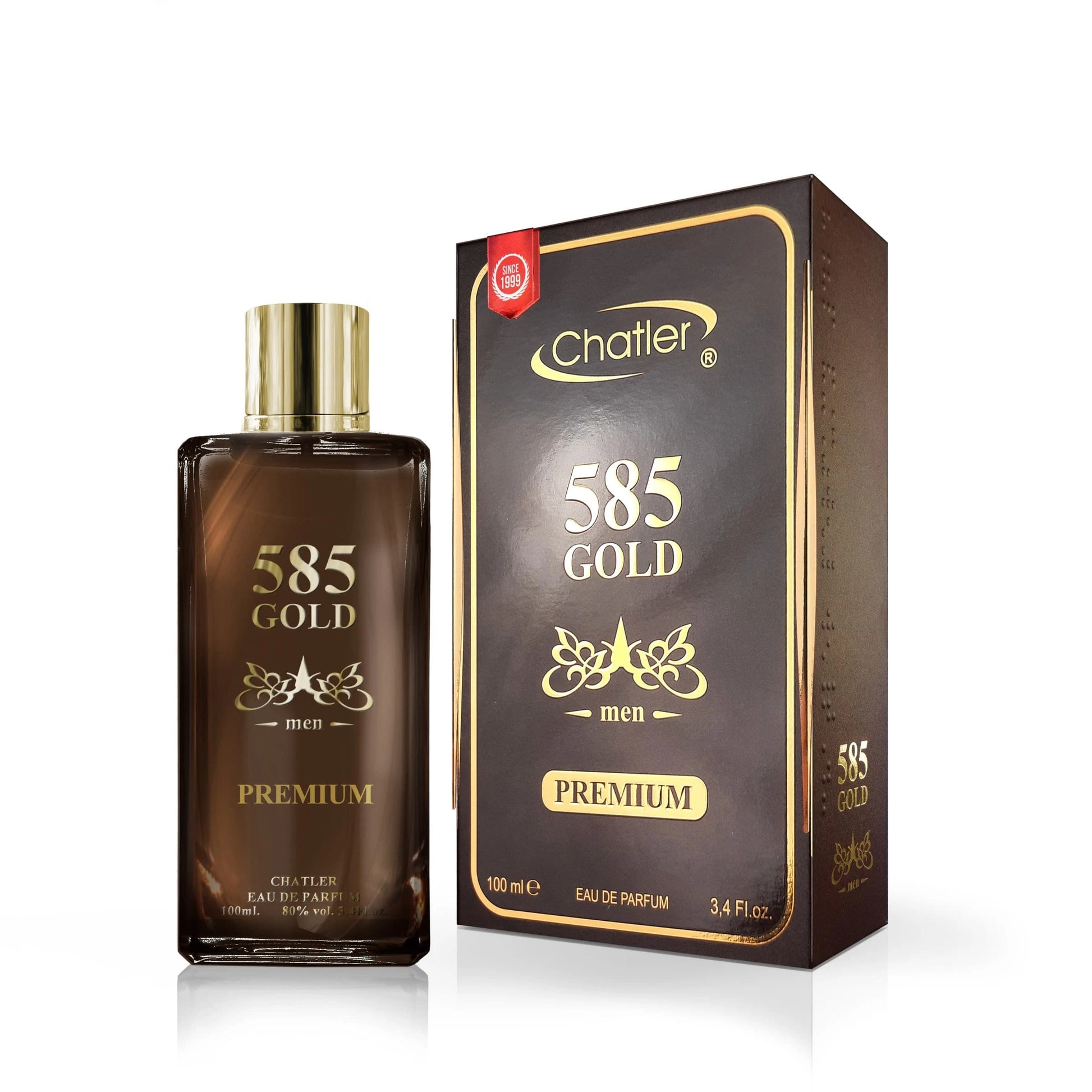 Apa de parfum Chatler – 585 Gold Men Premium 100 ml – Inspirat din Paco Rabanne 1 Million Prive
