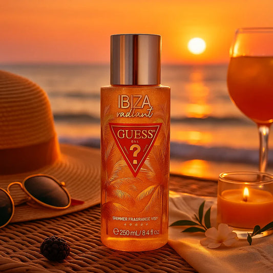 Guess Ibiza – Spray de corp cu sclipici și parfum exotic 250ml